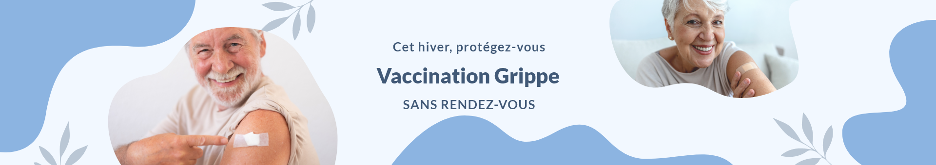 Deux seniors vaccinés sans rendez-vous contre la grippe